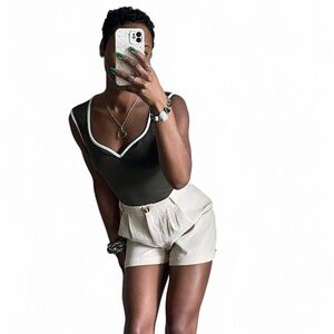 Stylish Cream Women's Shorts